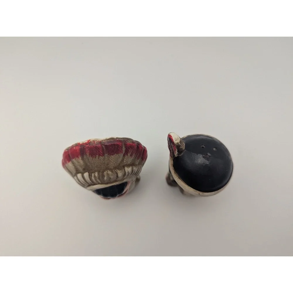 Vintage 1950s Native American Boy Girl‎ Salt Pepper Shakers Japan 2.5